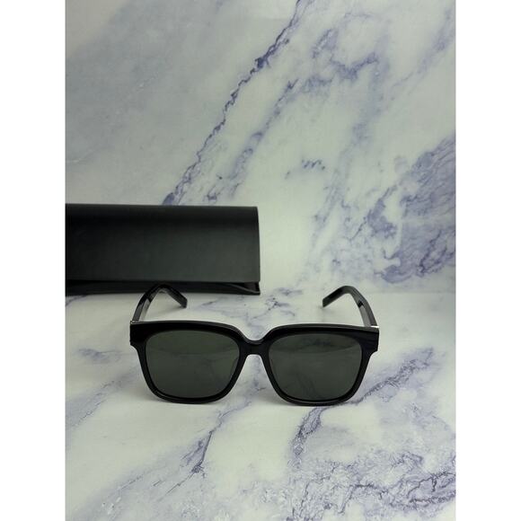 NEW Saint Laurent SLM40/F Black Gold Logo Sunglasses